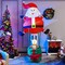 8 Feet Inflatable Santa Claus and Reindeer with Bright LED Lights